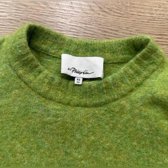 3.1 Philip Lim Lime Green Wool Sweater - Picture 2 of 10